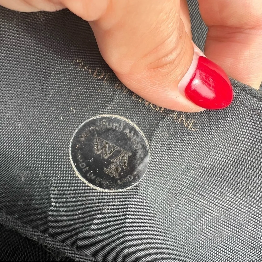 VINTAGE WA Weymouth American made in England black leather handbag purse - Picture 4 of 11